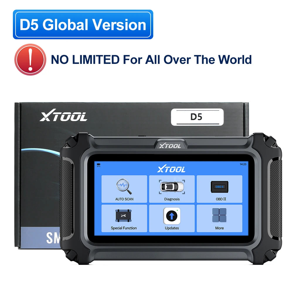XTOOL D5 Car Diagnostic Tools Gearbox ABS EPB Airbag Engine 5 System Scanner 10 Reset Service OBD2 Scanner Lifetime Free Update