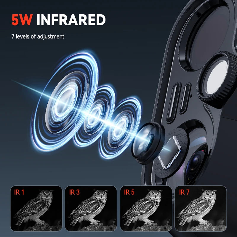 Night Vision Goggles for Adults 4.5" HD Large Screen 5W Infrared Night Vision Binoculars With Tactical Light Day Night Use Gifts