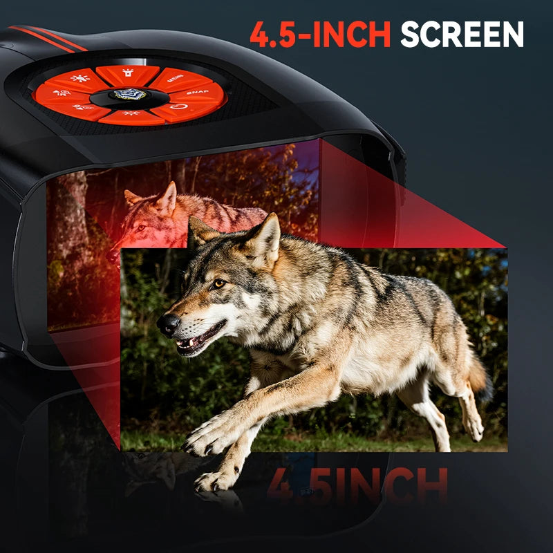 Night Vision Goggles for Adults 4.5" HD Large Screen 5W Infrared Night Vision Binoculars With Tactical Light Day Night Use Gifts