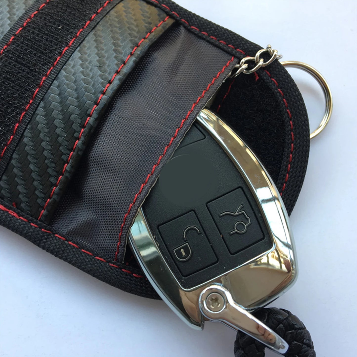 Faraday Card Car Keys Case FOB Signal Blocker Bag RFID Shielding Key Credit Card Bags Organizer for Privacy Protection