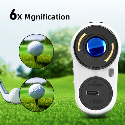 REVASRI Golf Laser Rangefinder Rechargeable 600M/1000M 6X Magnification Monocular Telescope Range Finder for Outdoor Sports
