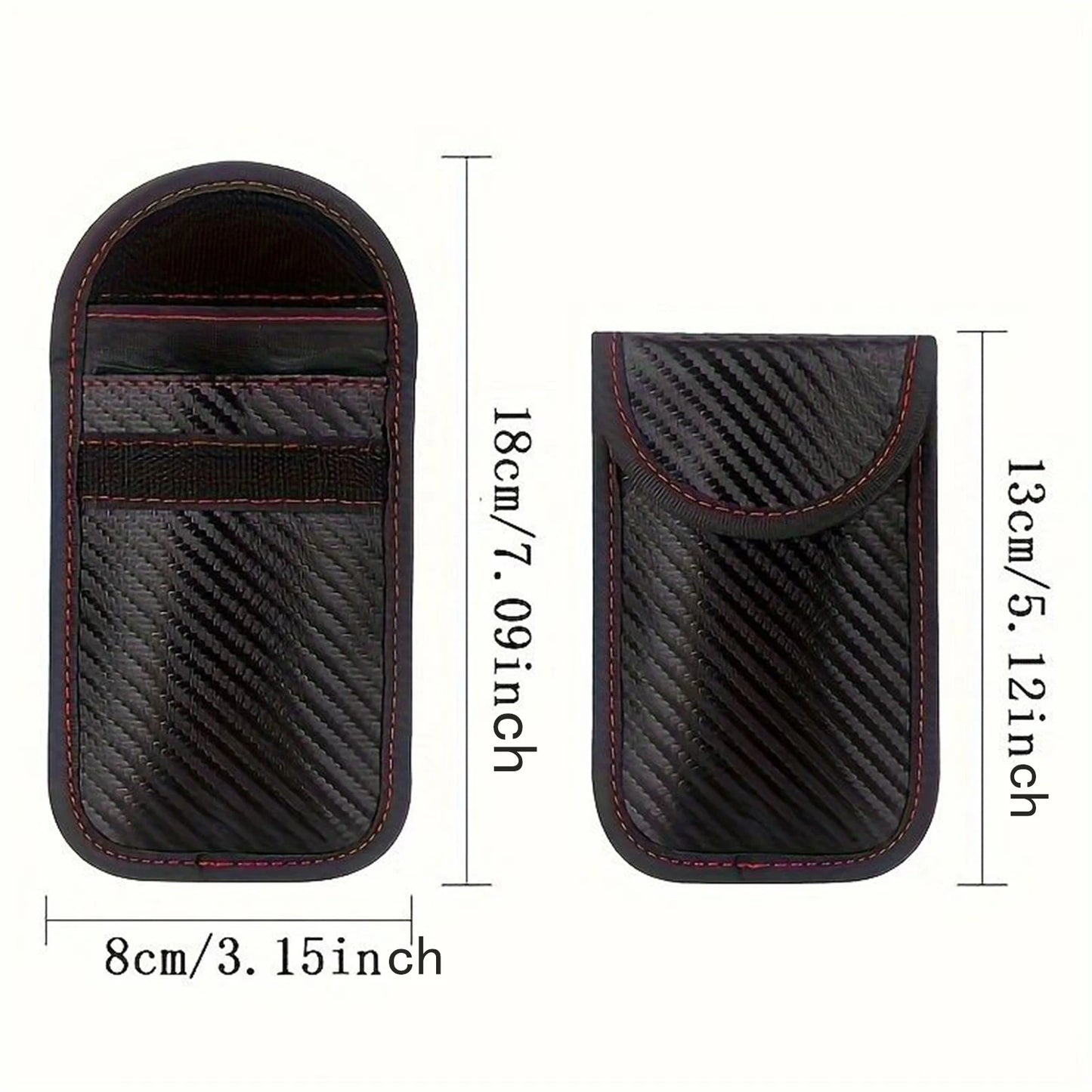 Faraday Card Car Keys Case FOB Signal Blocker Bag RFID Shielding Key Credit Card Bags Organizer for Privacy Protection