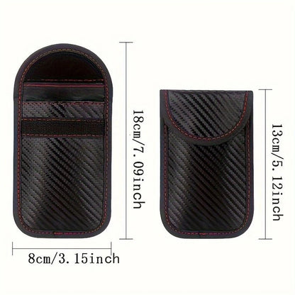 Faraday Card Car Keys Case FOB Signal Blocker Bag RFID Shielding Key Credit Card Bags Organizer for Privacy Protection